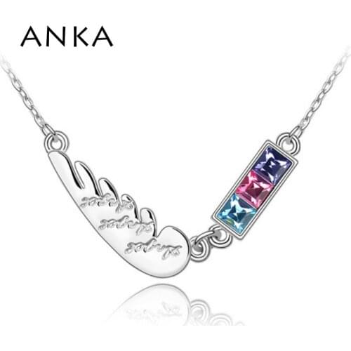 ANKA luxury angel wings crystal chokers necklace high quality wholesale fashion jewelry Crystals from Austria #83047