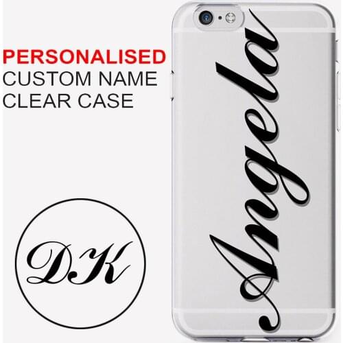Personalised Handwritten Name Clear Soft Phone Case Cover For Iphone 12Pro Mini 11Pro Max Se2 6s 6 7 8 plus 5S 5 X XS XR Xsmax