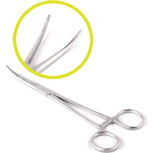 Eyebrow Tweezer Surgical forceps hemostasis straight elbow stainless steel needle holder pin needle clamp vascular clamp