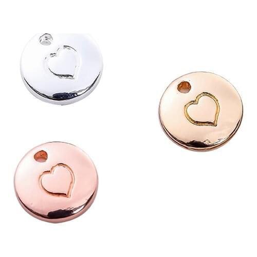 Pendant Round Card Love Craft Charm Jewelry Discovery-DIY Necklace Bracelet