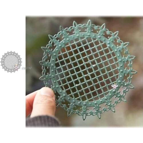 Mmao Crafts Metal Steel Cutting Dies New Lace grid disc frame Stencil For DIY Scrapbooking Paper/photo Cards Embossing Dies