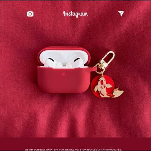 Luxury Lucky Fish Silicone Cover for Apple Airpods Pro Case Wireless Bluetooth Earphone Case for AirPods 3 Charging Box Case Bag