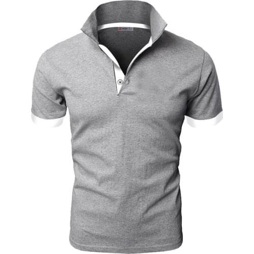 Mens Polo Shirt 2021 New Summer Short Sleeve Turn-over Collar Slim Tops Casual Breathable Solid Color Business Shirt