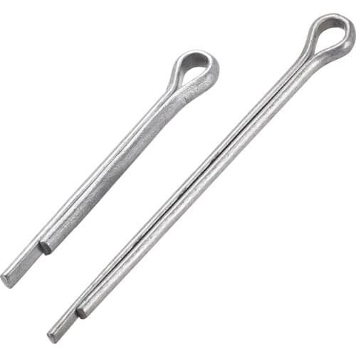 Uxcell 25Pcs Split Cotter Pin 4x80mm 4x35mm 4x40mm 4x50mm 4x60mm 5x40mm Carbon Steel 2-Prongs Cotter Pin Assortment Silver
