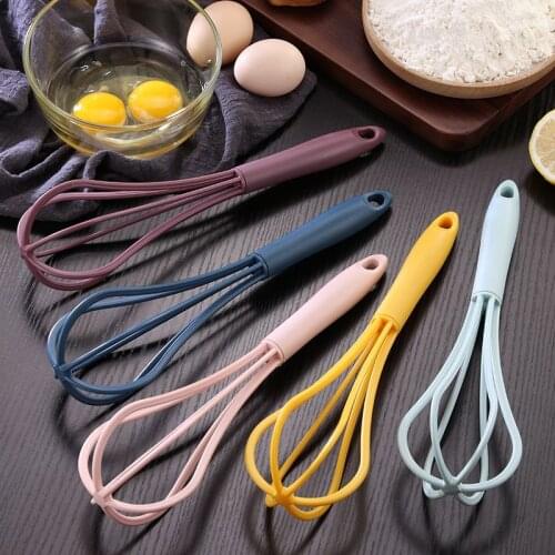 Kitchen Silicone Whisk Non-Slip Easy to Clean Egg Beater Milk Frother Kitchen Utensil specialty Kitchen Silicone Egg Beater Tool