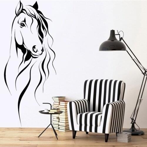 Hairy Horse Wall Sticker Pet Vinyl Removable Decal Home Decor Cute Mural Home Decoration Accessories For Living Room