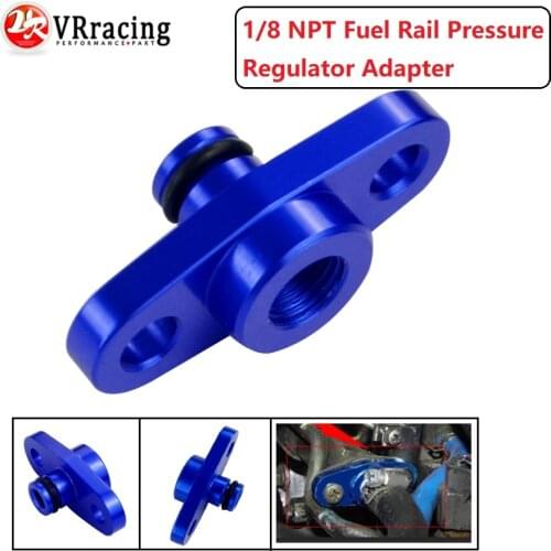 VR - 1/8 NPT Fuel Rail Pressure Regulator Adapter Blue for NISSAN TOYOTA SUBARU VR-FPA12