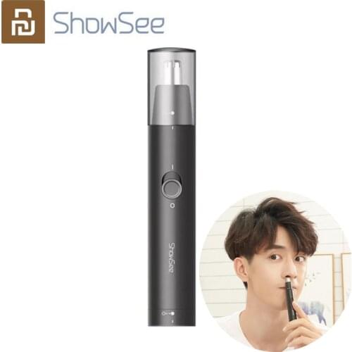 Youpin Nose Hair Trimmer ShowSee C1-BK Electric Nose Hair Trimmer Removable Washable Double-edged 360° Rotating Cutter Head
