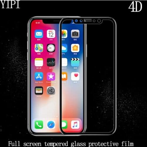 YIPI Tempered Glass For iPhone X iPhoneX Curved Edge Full Cover 9H Premium Screen Protector For iPhone X Toughened Glass