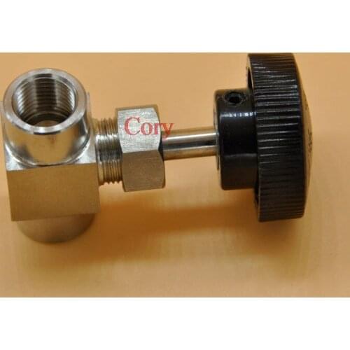 1PC 304 Stainless Steel Flow Control shut off valve Adjustable needle valve BSP Equal female Thread Water Gas Oil