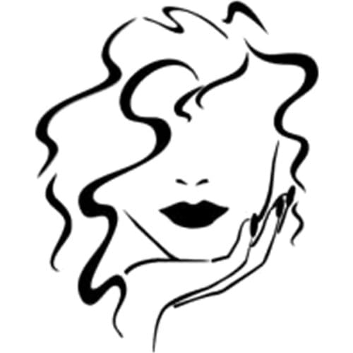 11.3cm*14cm Girl Womans Face Vinyl Car Sticker Fashion Decor Car-Styling