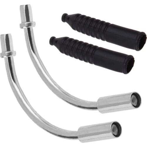 2 Sets V Brake Noodles Cable Guide Bend Tube Pipe for MTB Mountain Bicycle with Plastic Sleeves Boots Protector Hose