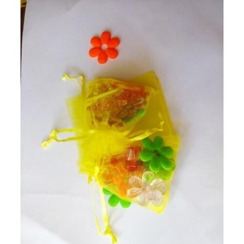 2000pcs yellow organza gift bags 30x40cm party bags for women event wed Drawstring bag Jewelry Display Bag Pouch diy accessories