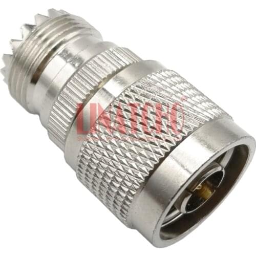 50 Ohm Brass RF N Male to UHF Female SO239 Car Two Way Radio Antenna Adpater Connector