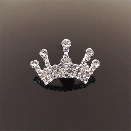 50pcs Rhinestone Applique Crown Crystal Hairpin Head Wear Flatback Accessories Wedding Dress Invitation Shoes Bag Decoration