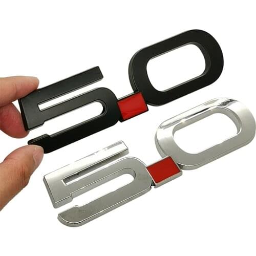 Car Sticker 5.0 Emblem Rear Trunk Badge Metal Decal For Ford Mustang GT 500 Cobra Focus Mondeo Fiesta Land Rover SUV Car Styling