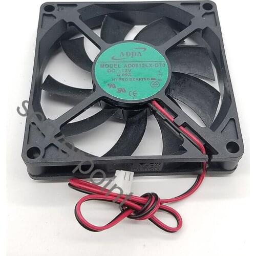 Free shipping for ADDA AD0812LX-D70 DC 12V 0.09A 2-wire 80x80x15mm Server Square Fan