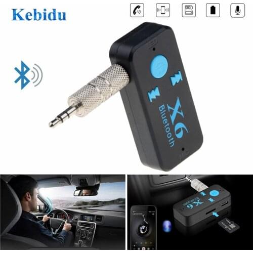 KEBIDU X6 Bluetooth Receiver V5.0 Support TF Card Handfree Call Music Player Phone Car AUX In/Output MP3 Stereo Music Player