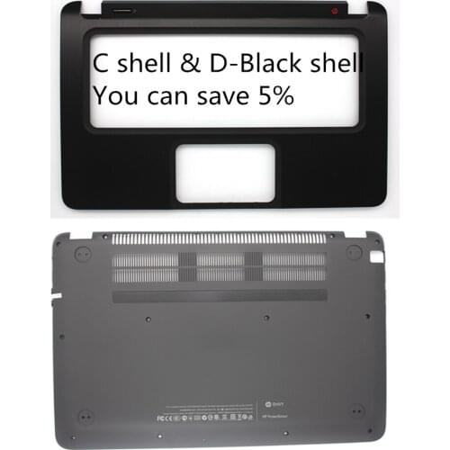 New Palmrest For HP Envy6 Envy 6-1000 Envy6-1000 Keyboard Top Cover & Bottom Base Case Black/Red AM0QL000610