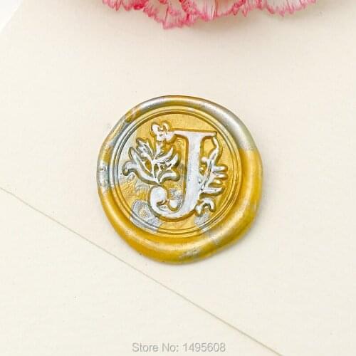 Flower Personalized Initial Wax Seal Stamp/Custom wedding invitation/wax sealing/Custom wax seal gifts,Best gifts for couple