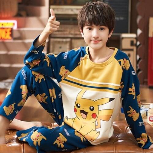 14 Style New Pure Cotton Children Pyjamas For Boys Male Long Sleeves Winter Autumn Casual Cute Japan Cartoon Home Wear TrackSuit
