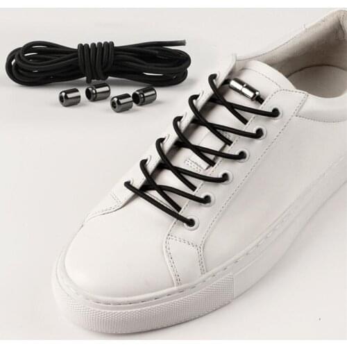 New Elastic Shoe Laces Round No Tie Shoelaces for Kids and Adult Shoelace for Sneakers Quick Lazy Laces Colorful Capsule Buckle