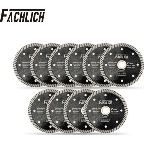 FACHLICH 10pcs/Set Dia 4inch/105mm Diamond Superthin Turbo Saw Blades for Marble Ceramic Tile Granite Cutting Disc Cutter