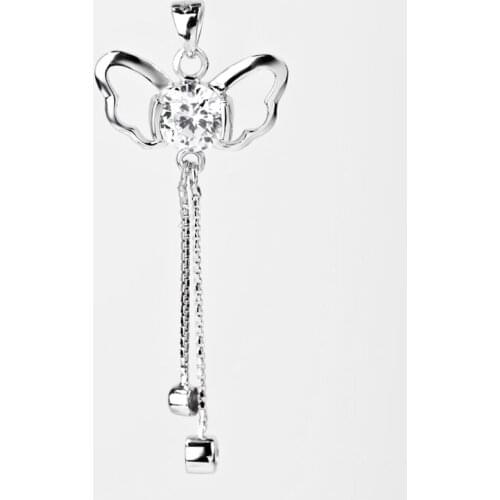 GND0397 925 Sterling Silver Pendant Necklaces Lovely Sweet Charming Angel Wings Necklaces Pendants Jewelry Gift For Women