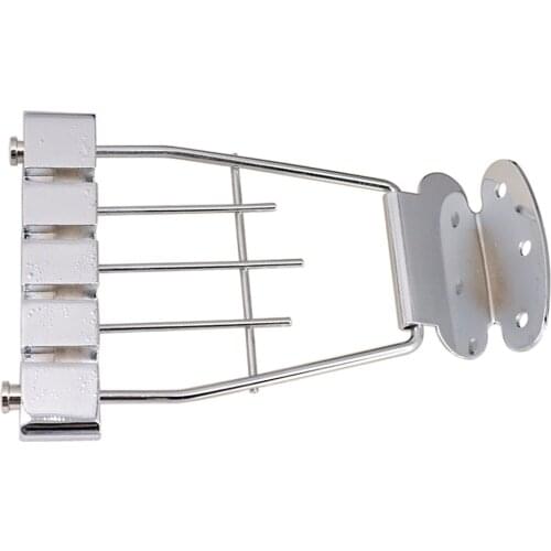 Tooyful 1Set Chrome Plated Tailpiece Trapeze Replacement for Electric Bass Accessory