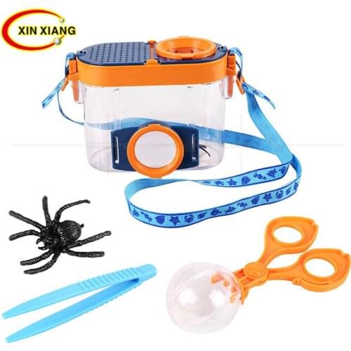 2.6X 4.5X Toy Children Magnifying Glass Outdoor Exploration Insect Magnifier Double Lens Insect Observation Box Magnifying Glass