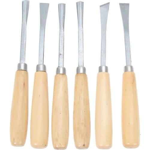 6Pcs Professional Wood Carving Chisel Knife Hand Tool Set For Basic Detailed Carving Woodworkers Gouges for Woodworkers