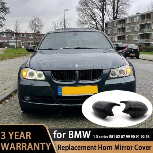 Mirror Cover E90 Car Side Door Rearview Side Mirror Cover Cap For BMW E90 E91 2005-2007 E92 E93 2006-2009 M3 Style E80 E81 E87
