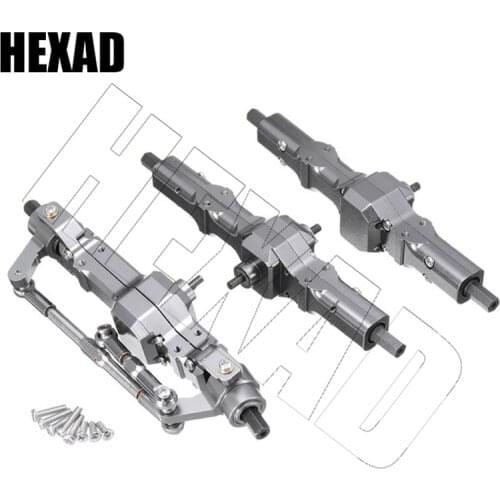 Upgrade Metal Front/Rear Bridge Axle Set For WPL C14 C24 B14 B24 B16 B36 4WD 6WD JJRC HengLong MN d90 MN99s RC Truck RC Car Part
