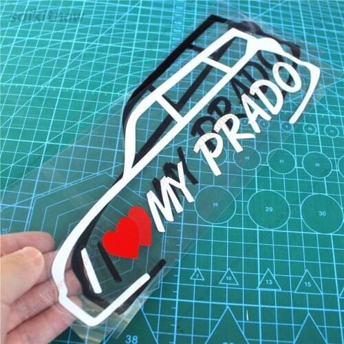 I love my car Decal Creative Sticker Styling Door Window Decoration For TOYOTA PRADO 120 150 2018 accessories