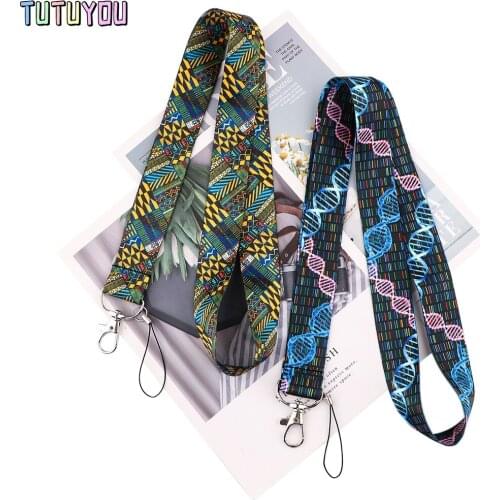 PC3108 Medicine Theme DNA Lanyard Badge ID Lanyards Mobile Phone Rope Key Lanyard Neck Straps Accessories For Doctor Nurse
