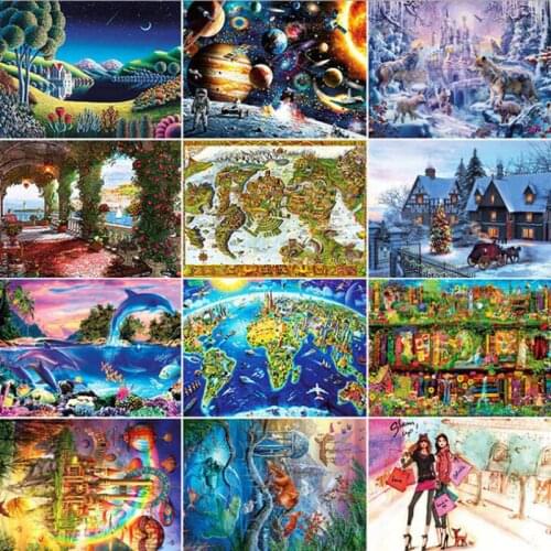 Landscape Puzzle 1000 pieces Adult Puzzle paper Puzzle Famous landscape puzzle Cartoon jigsaw Puzzles Children Educational Toys