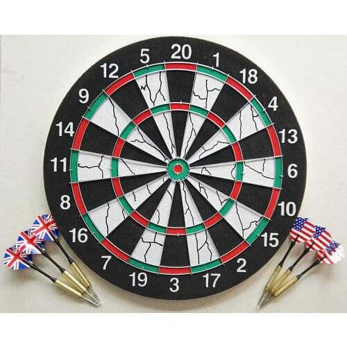 36CM Professional Double-sided Flocking Dart Board Steel Tipped Darts Competition KTV Entertainment and Leisure with 6 Darts