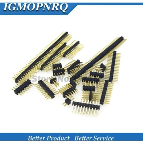 1.27mm 1.27 Pin Header Single Row Male Breakaway PCB Board Connector Pinheader 1*2 4 5 6 8 10 12 15 40Pin 50Pin