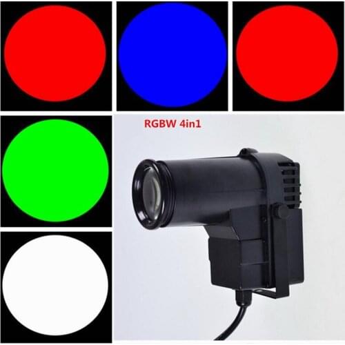 2X LED CREE 10W RGBW 4in1 DJ Stage Spot Effect ledQuad pinspot DMX 512 control Mini Spotlight discos Party Club pinspot