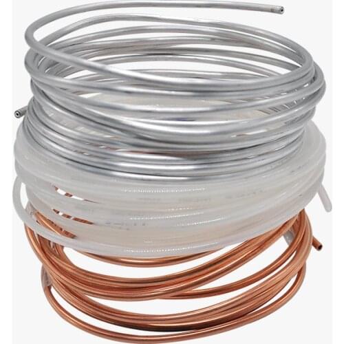 1 Meter Lubricating Oil Pipe Copper Aluminum Nylon Tube For Machine Oil Tubing Lathes Lubrication System Tubing OD 4mm 6mm 8mm