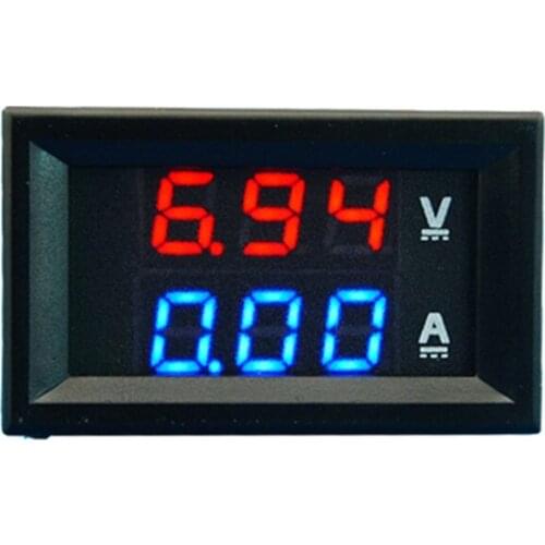 DC 100V 10A Voltmeter Ammeter Blue + Red LED Amp Dual Digital Volt Voltage Current Meter Tester Meter Gauge