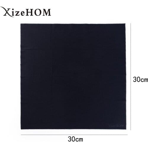 XizeHOM 30*30cm /2 pcs Large Microfiber Eyeglasses Cloth Sunglasses Eyewear Specs Cleaning Cloth Glasses Black Clean Lens cloth