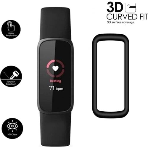 3D Curved Edge Protective Film for Fitbit Luxe Full Coverage Soft HD Screen Protector Film