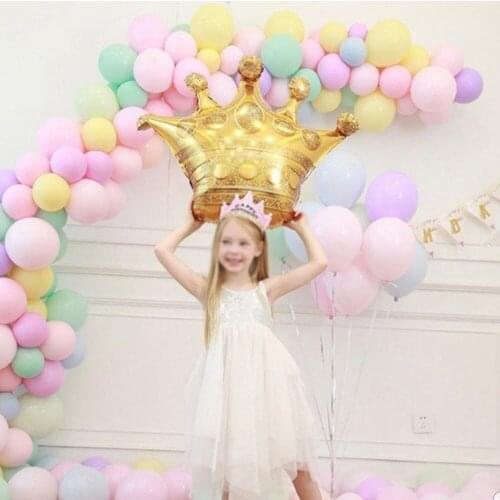 1pc Crown Aluminium Foil Ballons Princess Balloons Birthday Party Decorations Kids And New Year Supplies Party Balloons Globos
