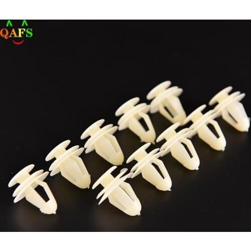 10Pcs General Rivets 8 mm Beige Vehicle Car Hole Plastic Fastener Door Clips Car Interior Accessories