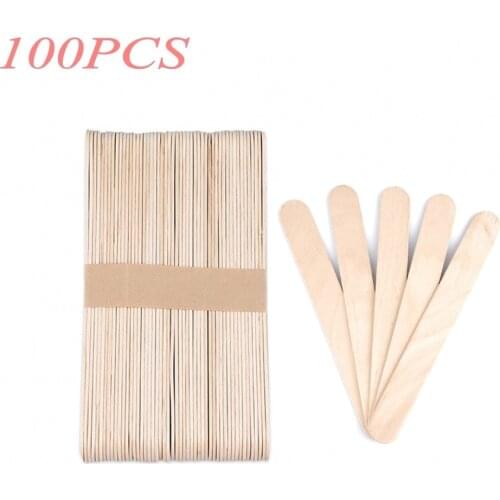 100PCS Woman Wooden Body Hair Removal Sticks Wax Waxing Disposable Sticks Beauty Toiletry Kits Wood Tongue Depressor