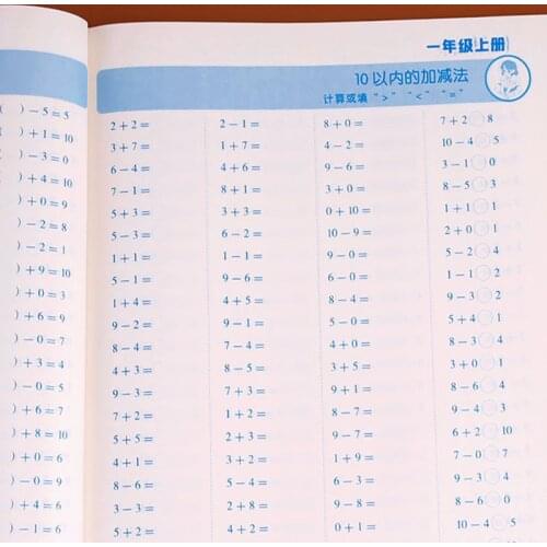 10,000 Math Problems Solve Arithmetic Homework By Subtraction Before Elementary Middle School Students Aged 3 To 6 Go To School