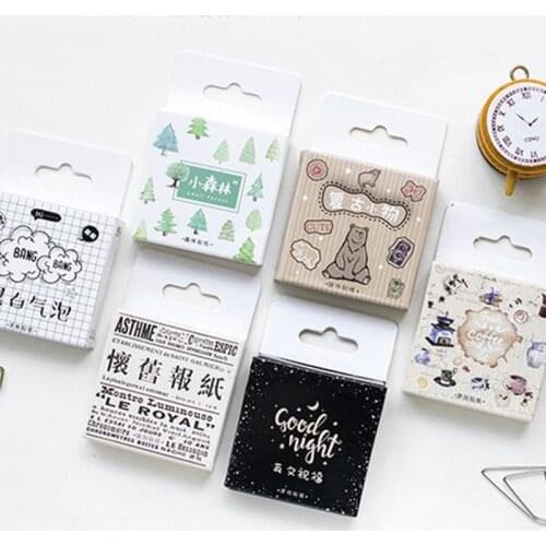 45 pcs/box Vintage animal tree mini paper sticker package DIY diary decoration sticker album scrapbooking