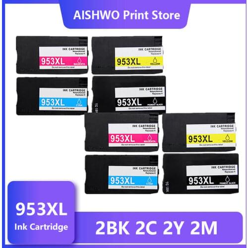 8PK Compatible Ink Cartridge 953 953XL for HP pro 7740 8210 8218 8710 8715 8718 8719 8720 8725 8728 8730 8740 printer for hp953