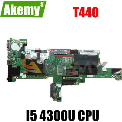 Akemy For Lenovo Thinkpad T440 Laptop Motherboard VIVL0 NM-A102 CPU I5 4300U 100% FRU 04X5012 04X5014 04X5010 04X5011